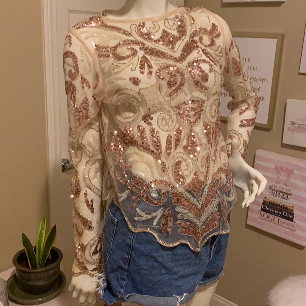 Sequin Top (sheer)